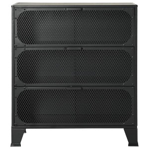 vidaXL Storage Cabinet File Cabinet with Doors for Living Room Metal and Engineered Wood - 1 of 4