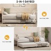 Day Bed with Pull Out Trundle,Twin Daybed with Trundle, Twin Size Mattress Foundation with Metal Slats Support for Living Room, Bedroom and Guest Room - 4 of 4
