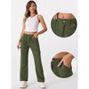 INSPIRE CHIC Women's High Waist Baggy Y2K Street Casual Fashion Cargo Pants with Pockets - 2 of 4
