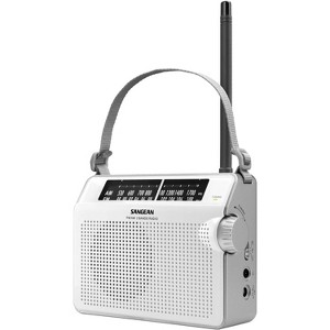 Sangean PR-D6WH AM/FM Compact Analog Portable Radio White. - 1 of 4