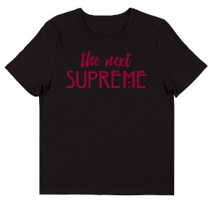 American Horror Story The Next Supreme Crew Neck Short Sleeve Women's Black Crop Top - 1 of 3