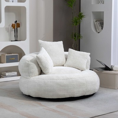 APRILSOUL42.52"Lazy Sofa Durable Comfort Lounger High Back Bean Bag Chair Couch With Three Pillows