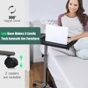 Tangkula Mobile Laptop Stand on Wheels Height Adjustable Overbed Sofa Side Table - 4 of 4