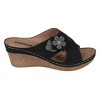 GC Shoes Selly Cross-Strap Flower Comfort Slide Wedge Sandals - 2 of 4
