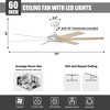 VACZON 60" Modern Smart LED Ceiling Fan with Remote and Lights - 4 of 4