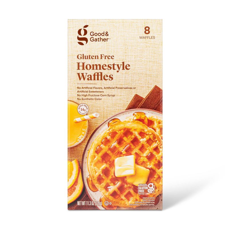 Gluten Free Homestyle Frozen Waffle - 8ct - Good &#38; Gather&#8482;, 1 of 8