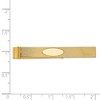 Black Bow Jewelry 14K Yellow Gold Engravable Striped Tie Bar, 6.5 x 50mm - 3 of 4