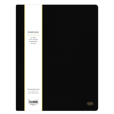 2021-22 Academic Padfolio 8.5" x 11" Weekly/Monthly Black - The Home Edit by Blue Sky