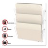 deflecto Unbreakable DocuPocket Wall File, 3 Sections, Letter Size, 14.5" x 3" x 6.5", Clear, 3/Pack - 4 of 4