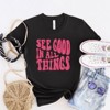 Simply Sage Market Women's See Good In All Things Wavy Short Sleeve Graphic Tee - 2 of 2