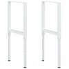 vidaXL Adjustable Work Bench Frames 2 pcs Metal 21.7"x(27.2"-37.6") Gray - 2 of 4