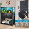 MaseiKar 40 Gallon Tank Holder with Cabinets and Power Outlet, Heavy Duty Metal Aquarium Bracket for 40-50 Gallon Vivarium, Double Terrarium Holder - 2 of 4