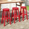 WestinTrends Malibu 29" All Weather Hdpe Outdoor Patio Round Backless Bar Stool (Set of 3) - 2 of 4