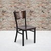 Flash Furniture Black Decorative Slat Back Metal Restaurant Chair - 2 of 4