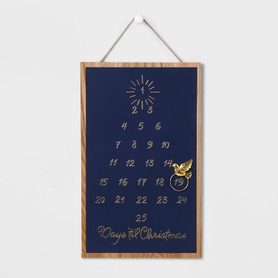 Metal Christmas Advent Calendar with Magnetic Dove Counter - Wondershop™