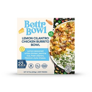 Bettr Bowl Frozen Lemon Cilantro Chicken Burrito Bowl - 9oz - 1 of 4