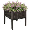 YONWAY Raised Garden Bed with Legs, Self-Watering Planter Box Raised Bed to Grow Flowers, Herbs & Vegetables, Brown - 2 of 4