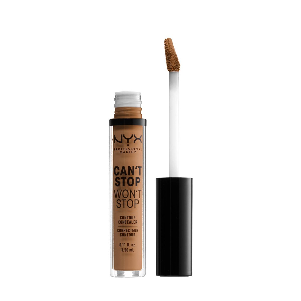 Photos - Foundation & Concealer NYX Professional Makeup Can't Stop Won't Stop Contour Concealer - 17 Warm Honey - 0.11 fl oz: Buildable Coverage, Cream Form 
