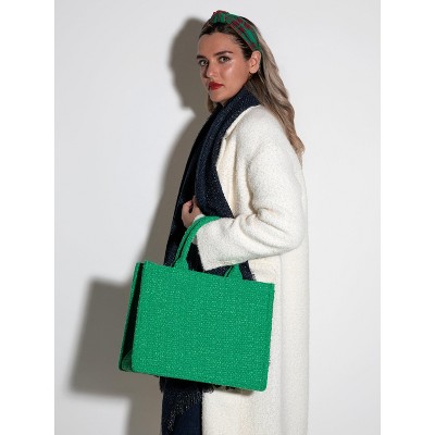 Shiraleah Knotted Plaid Headband, Emerald