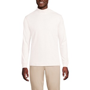 Lands' End Men's Cotton Supima Mock Turtleneck - 1 of 3