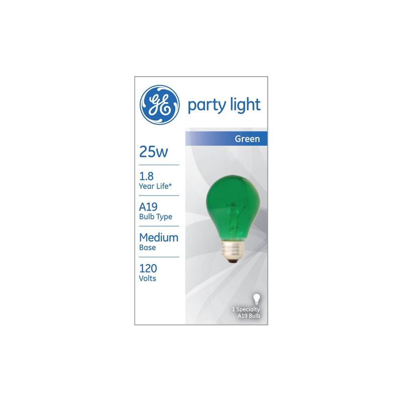 GE 25W Incandescent Party Light Green, 1 of 6