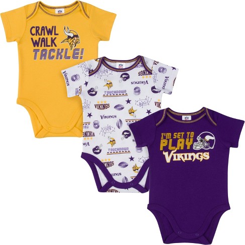 NFL Baby Boys 3 Pack Short Sleeve Bodysuit