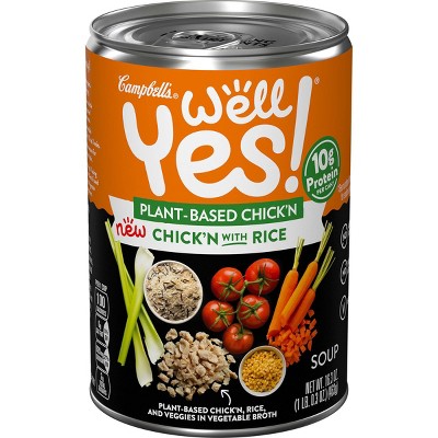 Campbell's Well Yes! Plant-Based Chick'n with Rice Soup - 16.3oz