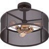 Quoizel Lighting Union Station 3 - Light Semi-Flush Mount in  Western Bronze - 4 of 4