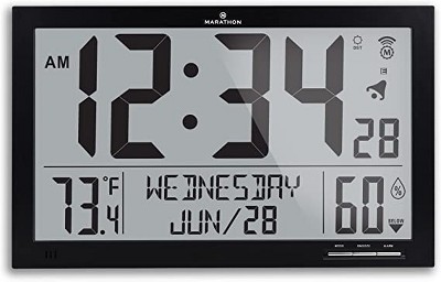 Marathon Atomic Full Calendar Large Digits Digital Clock Indoor And