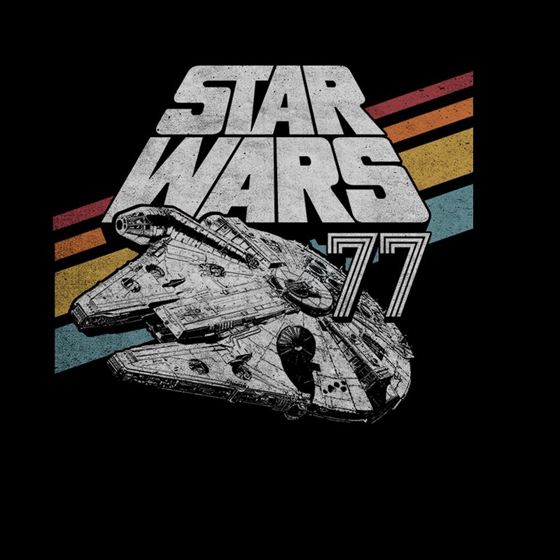 Men's Star Wars Retro 77 Millennium Falcon Stripes T-Shirt, 2 of 6