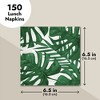 Blue Panda 150 Pack Tropical Palm Leaf Napkins, Hawaiian Luau Napkins for Jungle Safari Party Supplies (6.5x6.5 In) - 4 of 4