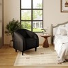 Accent Chair Living Room Chairs Boucle Barrel Chairs Round Armchairs - 2 of 4
