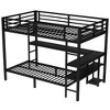 Grungis Full XL Over Twin Loft Bed with Shelves and Desk,Bunk Bed with Full-Length Guardrails and LED and USB,Loft and Bunk Bed for Bedroom - 4 of 4