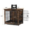 Artloge Large Modern Furniture Dog Crate Wooden Kennel Heavy Duty Cage Spacious Dog Crate End Table Pet Furniture with Double Doors & Removable Tray - 3 of 4