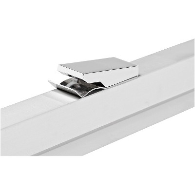 Silver Aluminum 30" Wall Mounted Blueprint Clamp Holder
