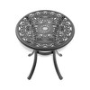NicBex Outdoor Dining Table,Round Patio Table with Black Frame and Umbrella Hole for 4 to 6 Chairs,Outdoor Furniture,Black - 2 of 4