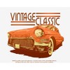 Car Fanatic Orange Vintage Car Crew Neck Long Sleeve Adult Tee - 2 of 2