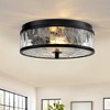 LamQee Flushmounts 2 -Light 12-in Flush Mount Light with Cracked Glass Shade - 2 of 4