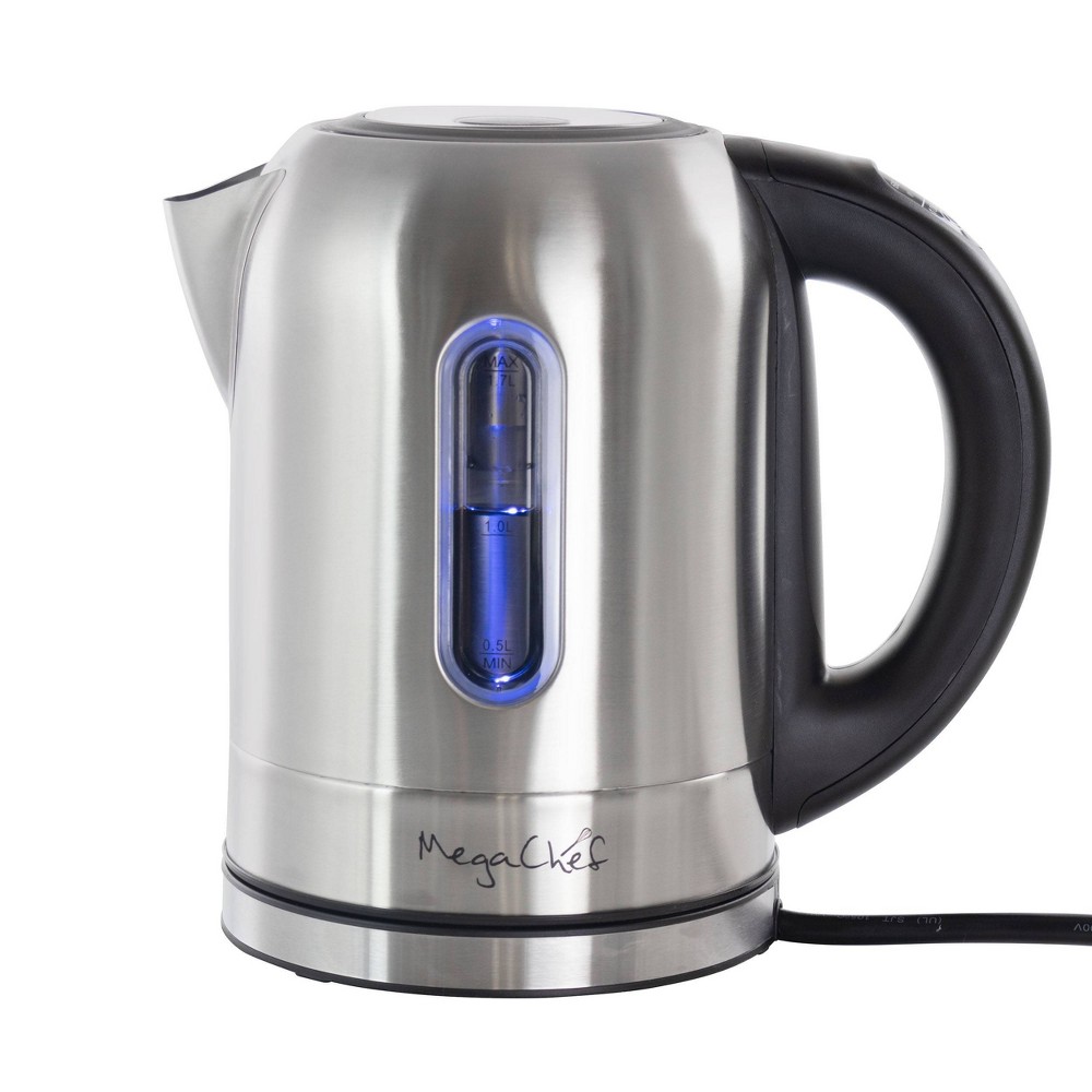 Photos - Electric Kettle MegaChef 1.7Lt. Stainless Steel Electric Tea Kettle With 5 Preset Temps Cl