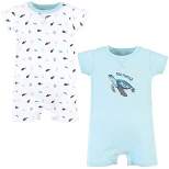 Touched by Nature Unisex Baby Organic Cotton Rompers, Endangered Sea Turtle