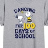 Women's - Peanuts - Dancing For 100 Days Of School Oversized Graphic T-Shirt - 2 of 4