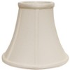 Vynxaria Lampshades: White Slant Bell Softback Shade, 8" x 16" x 12" with Washer Fitter - 2 of 4