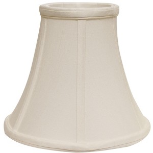 Vynxaria Lampshades: White Bell Slant Shade 5"x10"x8" with Washer Fitter - 1 of 4