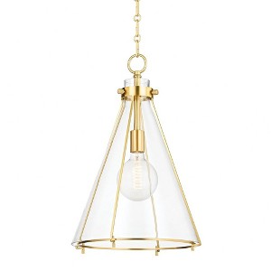 Hudson Valley Lighting 1 Light Aged Brass Pendant From The Eldridge Collection - 1 of 1