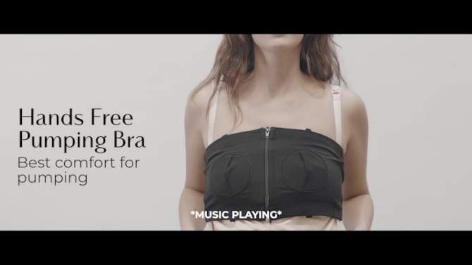 Simple Wishes Hands Free Pumping Bra Adjustable Fit Bra - Adjustable XS-L, 2 of 6, play video