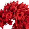 Northlight Wooden Rose Artificial Valentine's Day Floral Wreath - 14" - Red and Pink - 3 of 4