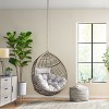 Outdoor Rattan Hanging Chair With Cushion,Indoor Hammock With Iron Frame,Polyethylene Rattan Woven Patio Lounge Chair,No Stand-Coolbibila - 2 of 4