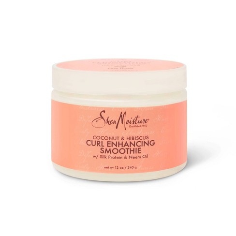 Sheamoisture Smoothie Curl Enhancing Cream For Thick Curly Hair Coconut And Hibiscus 12 Fl Oz Target