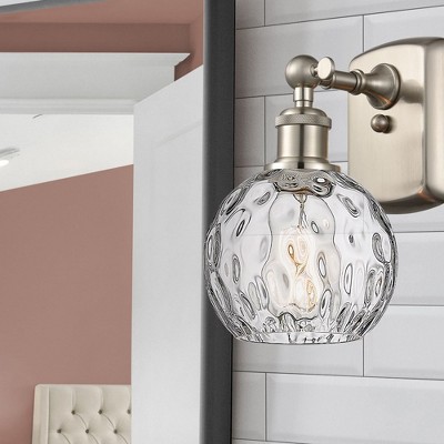 Athens Water Glass - 1 Light Wall Sconce In Industrial Style-11 Inches Tall and 6 Inches Wide