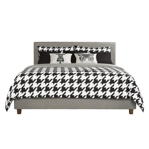 Full Melrose Upholstered Bed Gray - Room & Joy